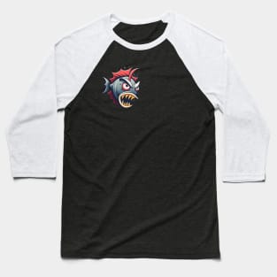 Angry Fish Baseball T-Shirt